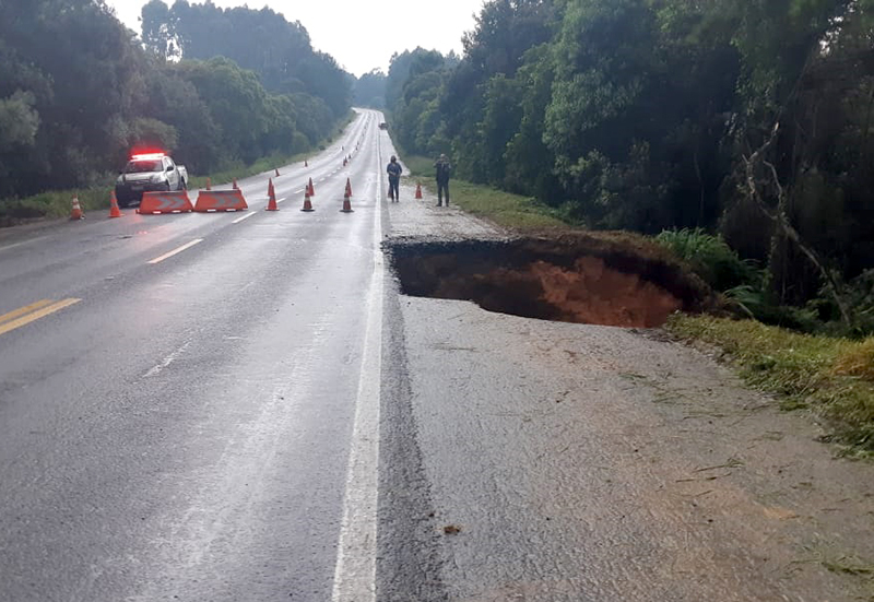 BR 280 em Irineópolis será totalmente interditada a partir das 18 horas de  hoje, 18. – Planalto95fm