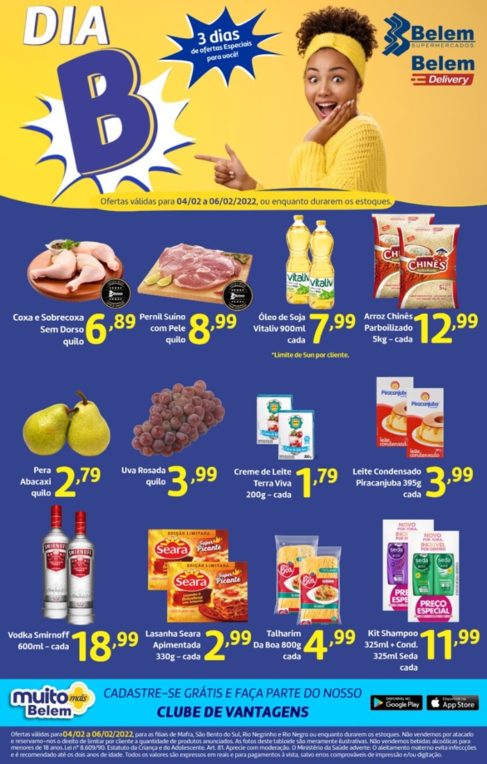 Confira as ofertas da promoção “Dia B” do Belém Supermercados