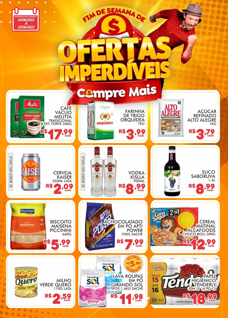 Confira as ofertas deste final de semana no Compre Mais